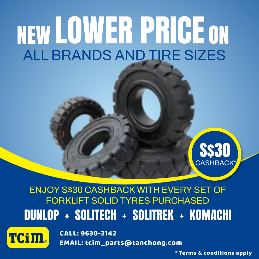 $30 Cashback on Forklift Solid Tyre purchase